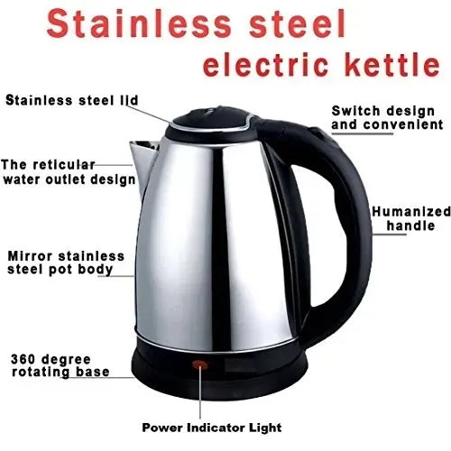 Imported Stainless Steel Electric Kettle with Automatic Switch