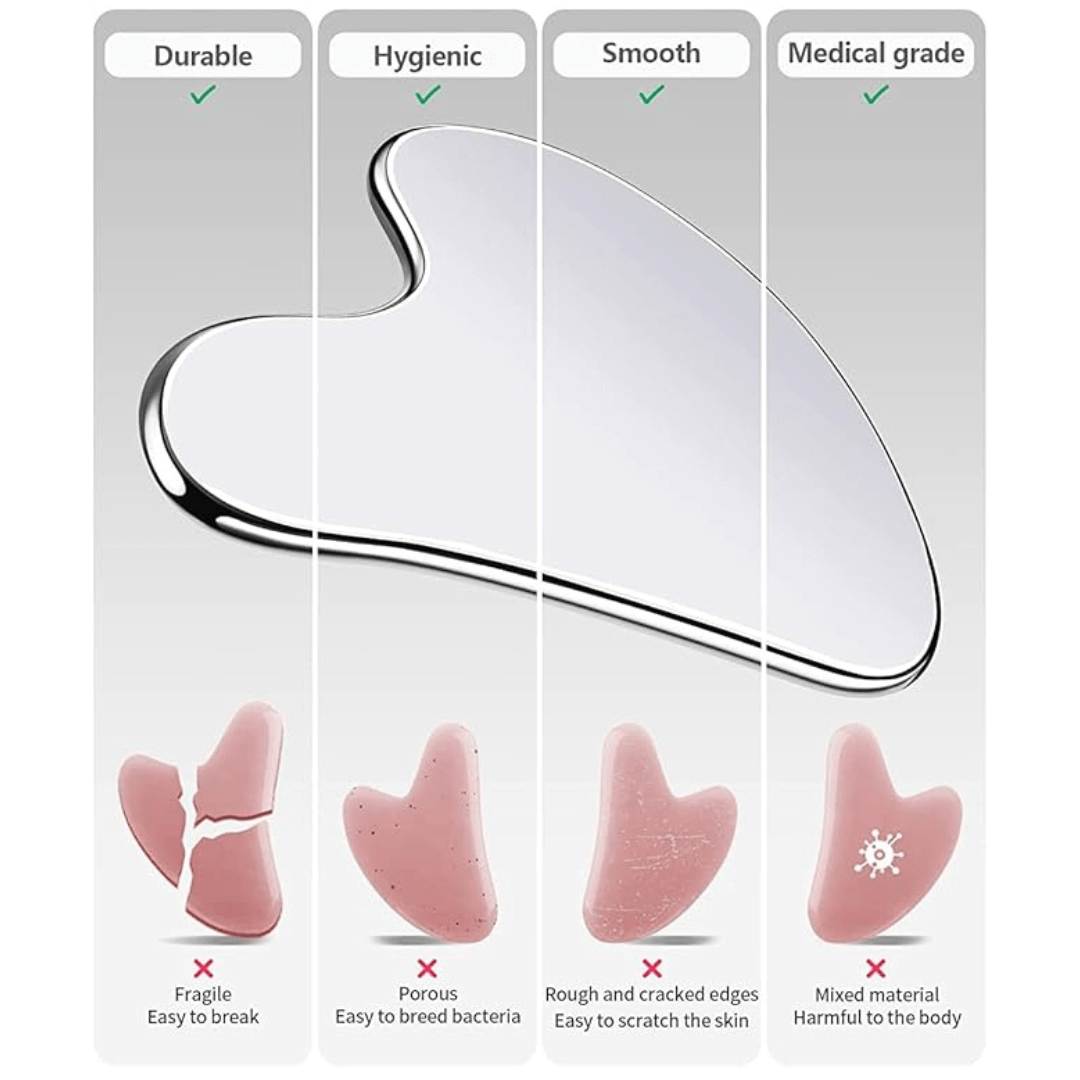 Premium Stainless Steel Gua Sha For Face Lifting Massage