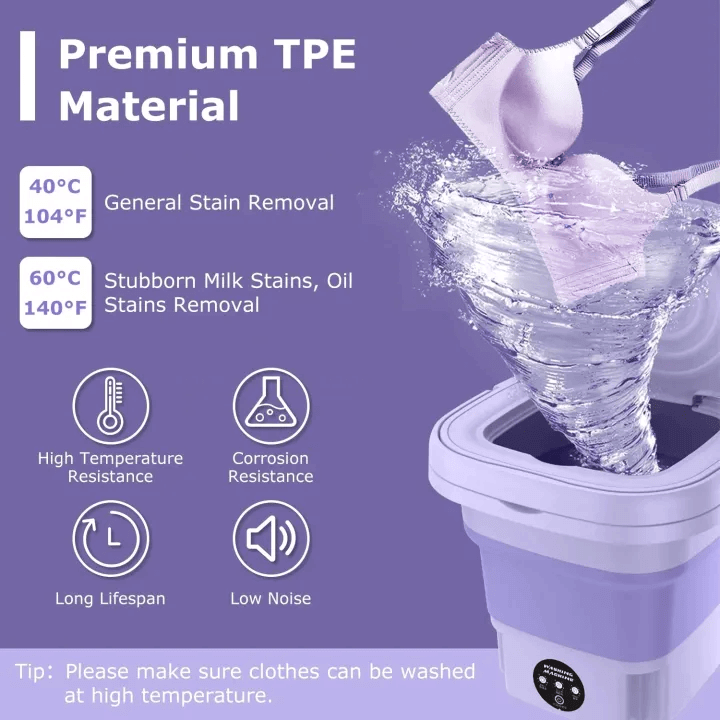 Compact Foldable Baby Washer with Dryer Mini  Washing Machine