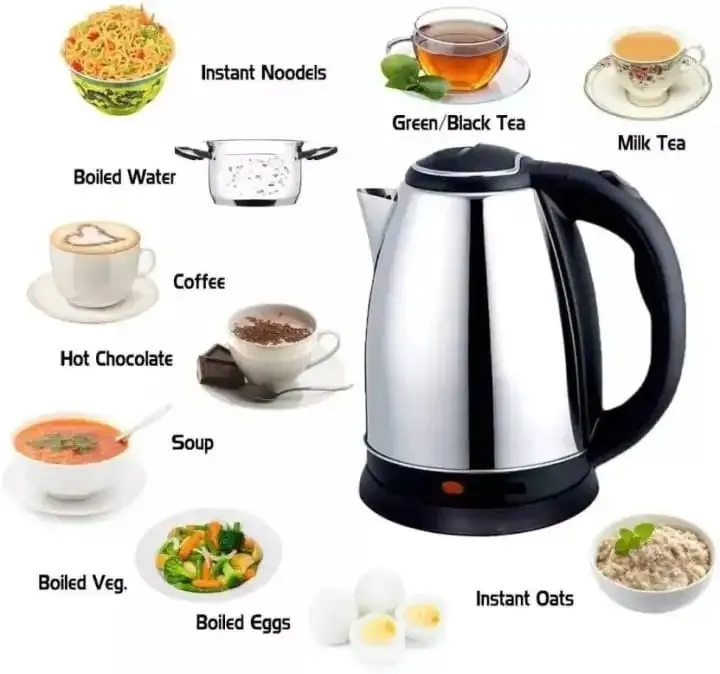 Imported Stainless Steel Electric Kettle with Automatic Switch