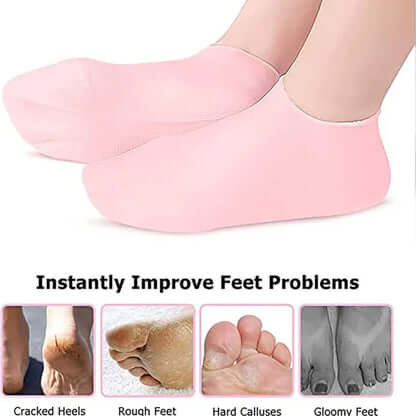 ✨ (BUY 1 GET 1 FREE)Moisturizing Gel Heel Silicone Socks (4 PCS) 🦶