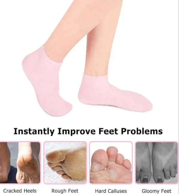 ✨ (BUY 1 GET 1 FREE)Moisturizing Gel Heel Silicone Socks (4 PCS) 🦶